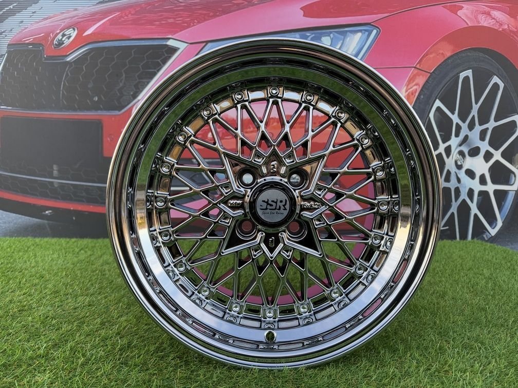 SSR Mesh Formula Style R15X8.25J 4X100 ET20 73.1 Chrome 9