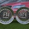 SSR Mesh Formula Style R15X8.25J 4X100 ET20 73.1 Black chrome with Gold Rivets