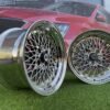 SSR Mesh Formula Style R15X8.25J 4X100 ET20 73.1 Black chrome with Gold Rivets
