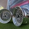 SSR Mesh Formula Style R15X8.25J 4X100 ET20 73.1 Black chrome with Gold Rivets