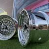 SSR Mesh Formula Style R15X8.25J 4X100 ET20 73.1 Black chrome with Gold Rivets