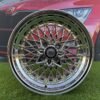 SSR Mesh Formula Style R15X8.25J 4X100 ET20 73.1 Black chrome with Gold Rivets