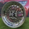 SSR Mesh Formula Style R15X8.25J 4X100 ET20 73.1 Black chrome with Gold Rivets