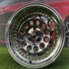 HVN Rotiform Style  R15X8J 4X100 ET10 73.1 Black chrome with Gold Rivets
