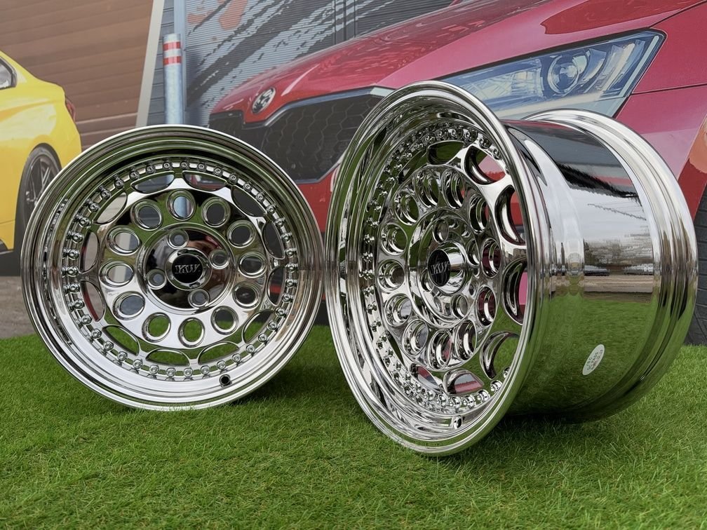 HVN Rotiform Style  R15X8J 4X100 ET10 73.1 Chrome 4