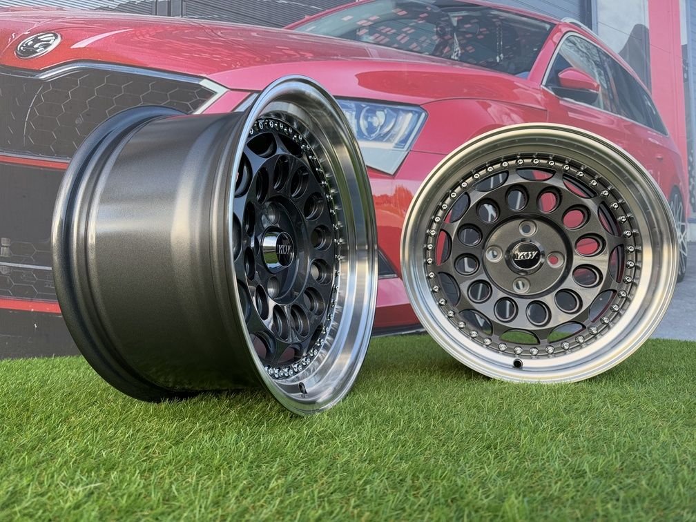 HVN Rotiform Style  R15X8J 4X100 ET10 73.1 Grey with Diamond cut lip 2