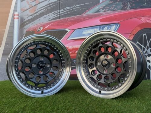 HVN Rotiform Style  R15X8J 4X100 ET10 73.1 Grey with Diamond cut lip