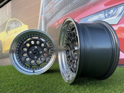 HVN Rotiform Style  R15X8J 4X100 ET10 73.1 Grey with Diamond cut lip