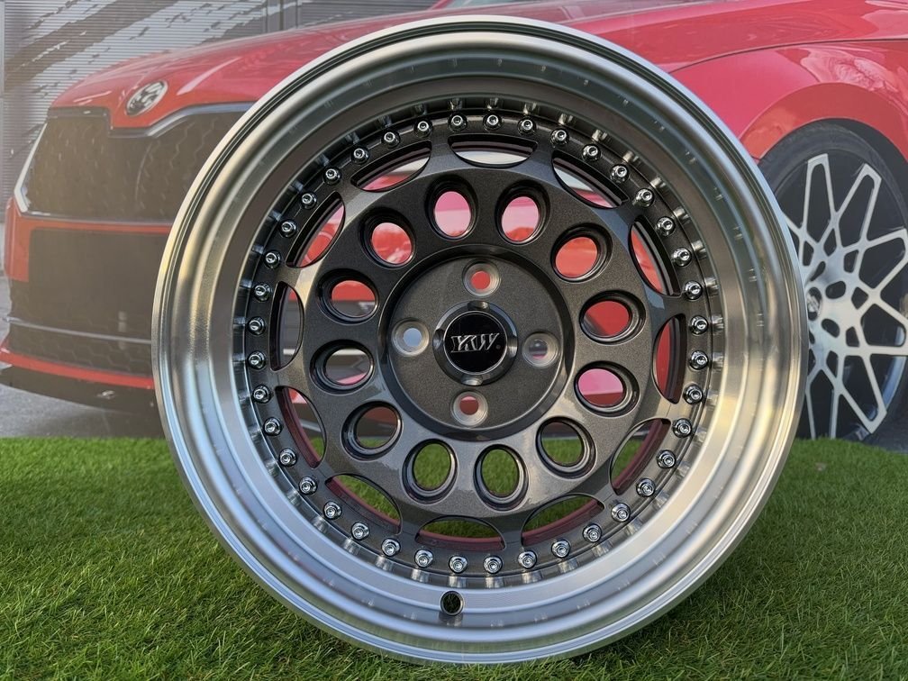 HVN Rotiform Style  R15X8J 4X100 ET10 73.1 Grey with Diamond cut lip 7