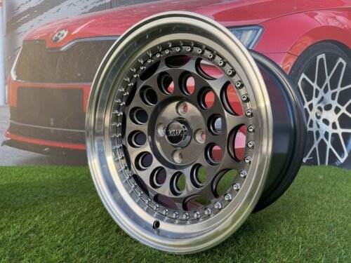 HVN Rotiform Style  R15X8J 4X100 ET10 73.1 Grey with Diamond cut lip