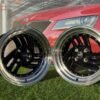 HIRO V1-R Style  R15X8.5J 4X100 ET10 73.1 Gloss Black with Diamond cut lip