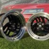 HIRO V1-R Style  R15X8.5J 4X100 ET10 73.1 Gloss Black with Diamond cut lip