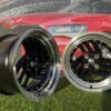 HIRO V1-R Style  R15X8.5J 4X100 ET10 73.1 Gloss Black with Diamond cut lip