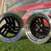 HIRO V1-R Style  R15X8.5J 4X100 ET10 73.1 Gloss Black with Diamond cut lip