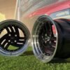 HIRO V1-R Style  R15X8.5J 4X100 ET10 73.1 Gloss Black with Diamond cut lip