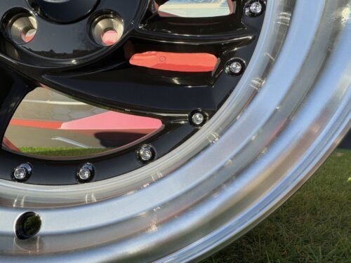 HIRO V1-R Style  R15X8.5J 4X100 ET10 73.1 Gloss Black with Diamond cut lip
