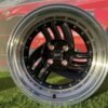 HIRO V1-R Style  R15X8.5J 4X100 ET10 73.1 Gloss Black with Diamond cut lip