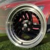 HIRO V1-R Style  R15X8.5J 4X100 ET10 73.1 Gloss Black with Diamond cut lip