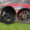 HIRO V1-R Style R15X8.5J 4X100 ET10 73.1 Matt Black with Gold rivets