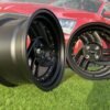 HIRO V1-R Style R15X8.5J 4X100 ET10 73.1 Matt Black with Gold rivets