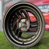 HIRO V1-R Style R15X8.5J 4X100 ET10 73.1 Matt Black with Gold rivets