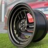 HIRO V1-R Style R15X8.5J 4X100 ET10 73.1 Matt Black with Gold rivets