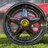 Ferrari Azev Type A Style R17X8.5J 4X100/5X100 ET25 73.1 Black Chrome with Gold Rivets
