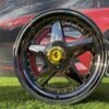 Ferrari Azev Type A Style R17X10J 5X112/5X120 ET15 72.6 Black chrome with gold rivets