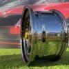 Ferrari Azev Type A Style R17X8.5J 4X100/5X100 ET25 73.1 Black Chrome with Gold Rivets