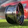 Ferrari Azev Type A Style R17X8.5J 4X100/5X100 ET25 73.1 Black Chrome with Gold Rivets