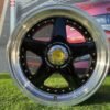 Ferrari Azev Type A Style R17X8.5J 8X100/108 ET25 73.1 Black with Gold Rivets