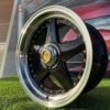 Ferrari Azev Type A Style R17X8.5J 8X100/108 ET25 73.1 Black with Gold Rivets