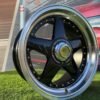 Ferrari Azev Type A Style R17X8.5J 8X100/108 ET25 73.1 Black with Gold Rivets