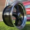 Ferrari Azev Type A Style R17X8.5J 8X100/108 ET25 73.1 Black with Gold Rivets