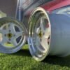Ferrari 348 Style R15X8.25J 4X100 ET25 73.1 White with Diamond cut lip and gold rivets