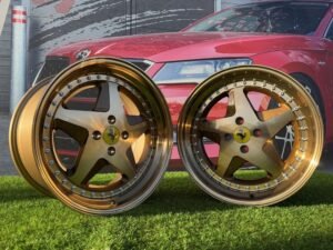 Ferrari 348 Style R17X8.5J 4X100 ET30 73.1 Bronze with silver rivets
