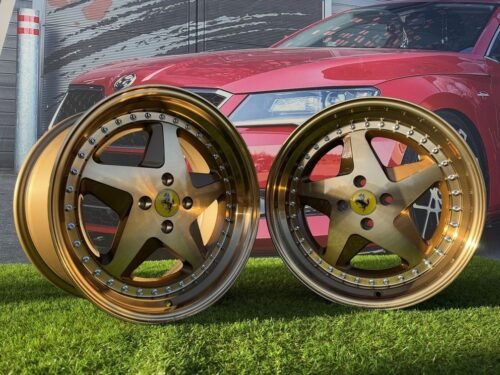 Ferrari 348 Style R17X8.5J 4X100 ET30 73.1 Bronze with silver rivets