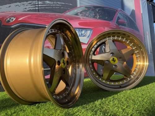Ferrari 348 Style R17X8.5J 4X100 ET30 73.1 Bronze with silver rivets