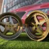 Ferrari 348 Style R17X8.5J 4X100 ET30 73.1 Bronze with silver rivets