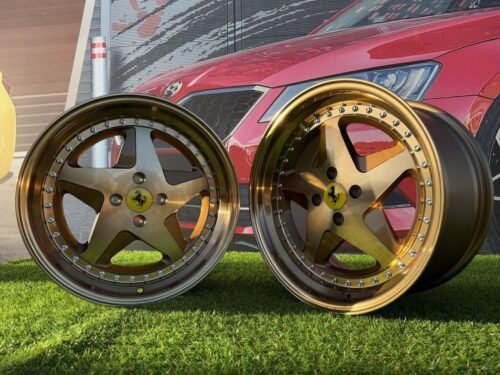 Ferrari 348 Style R17X8.5J 4X100 ET30 73.1 Bronze with silver rivets