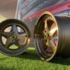Ferrari 348 Style R17X8.5J 4X100 ET30 73.1 Bronze with silver rivets