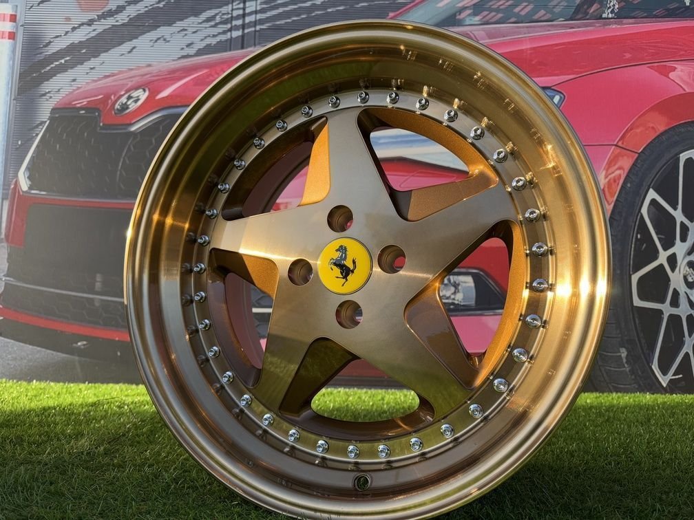 Ferrari 348 Style R17X8.5J 4X100 ET30 73.1 Bronze with silver rivets 9