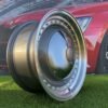 Smoothie Classic Style R17X7.5J 5X100/5X112 ET30 73.1 Grey with Diamond cut lip and silver rivets