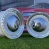 Smoothie Classic Style R17X7.5J 5X100/5X112 ET30 73.1 White with Diamond cut lip and gold rivets