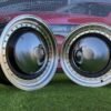 Smoothie Classic Style R17X7.5J 5X100/5X112 ET30 73.1 Gloss Black with Diamond cut lip and gold rivets