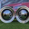 Smoothie Classic Style R17X7.5J 5X100/5X112 ET30 73.1 Gloss Black with Diamond cut lip and gold rivets
