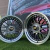 Laredo BBS LM style R17X8.5J 5X112/5X120 ET20 72.56 Grey with Diamond cut lip and black rivets