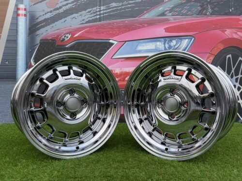 VW Classic Steel Type 2 Style R15X8.25J 4X100 ET20 73.1 Black Chrome