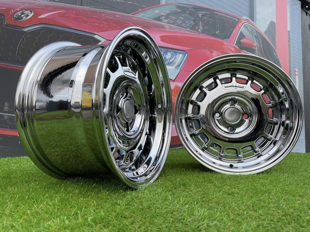 VW Classic Steel Type 2 Style R15X8.25J 4X100 ET20 73.1 Black Chrome 4