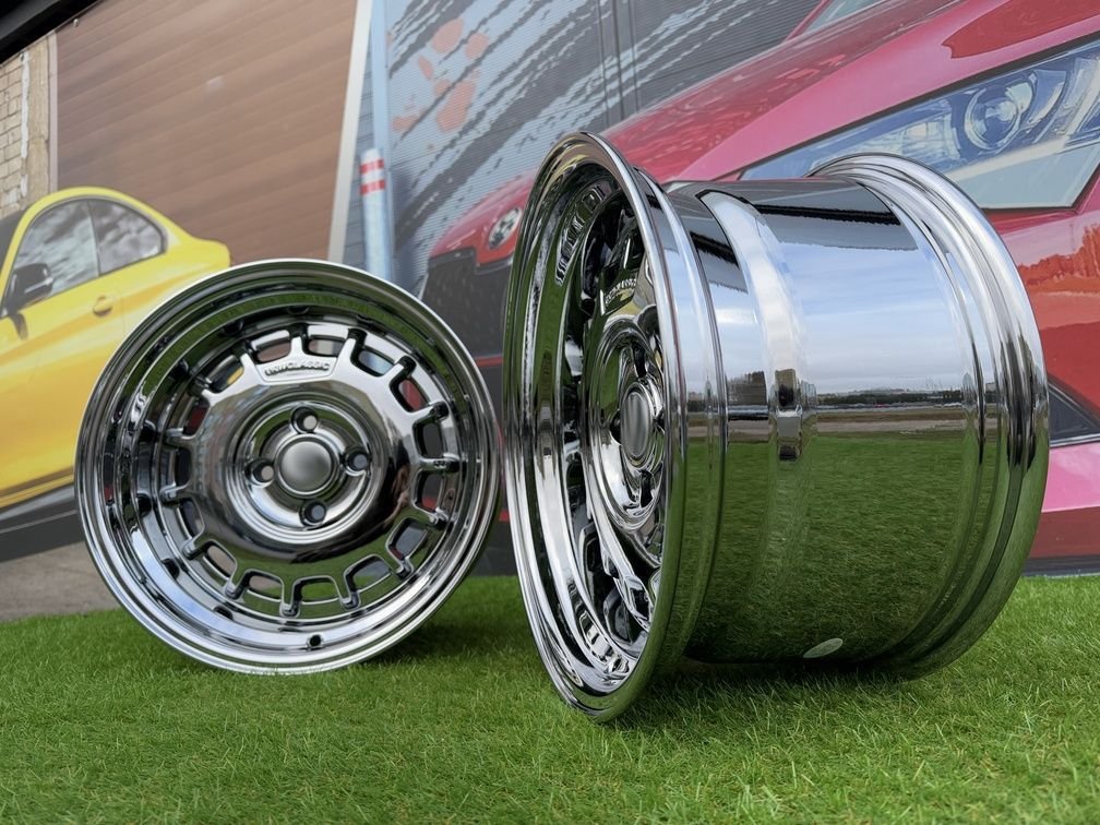 VW Classic Steel Type 2 Style R15X8.25J 4X100 ET20 73.1 Black Chrome 7